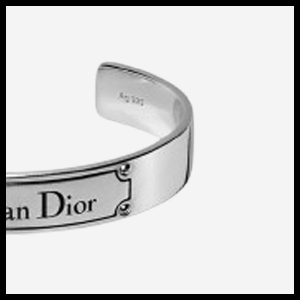 【DIOR】Couture Bangle Bracelet Silver Unisex