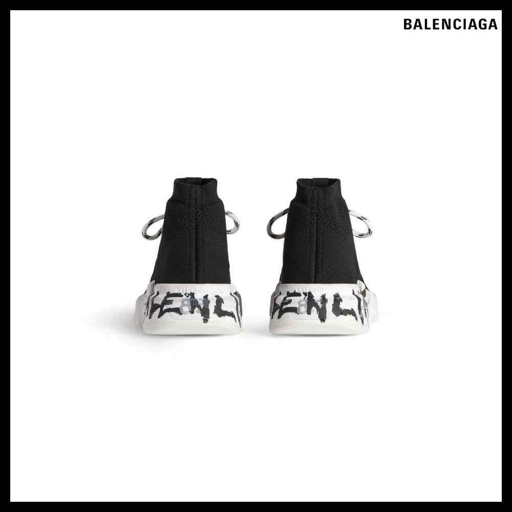 【BALENCIAGA】Speed 2.0 Lace-Up Graffiti Recycled Knit
