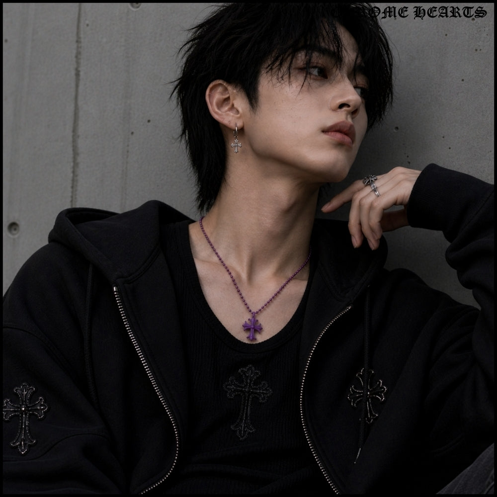 【CHROME HEARTS】SILICHROME CH CROSS PENDANT PURPLE 正規品