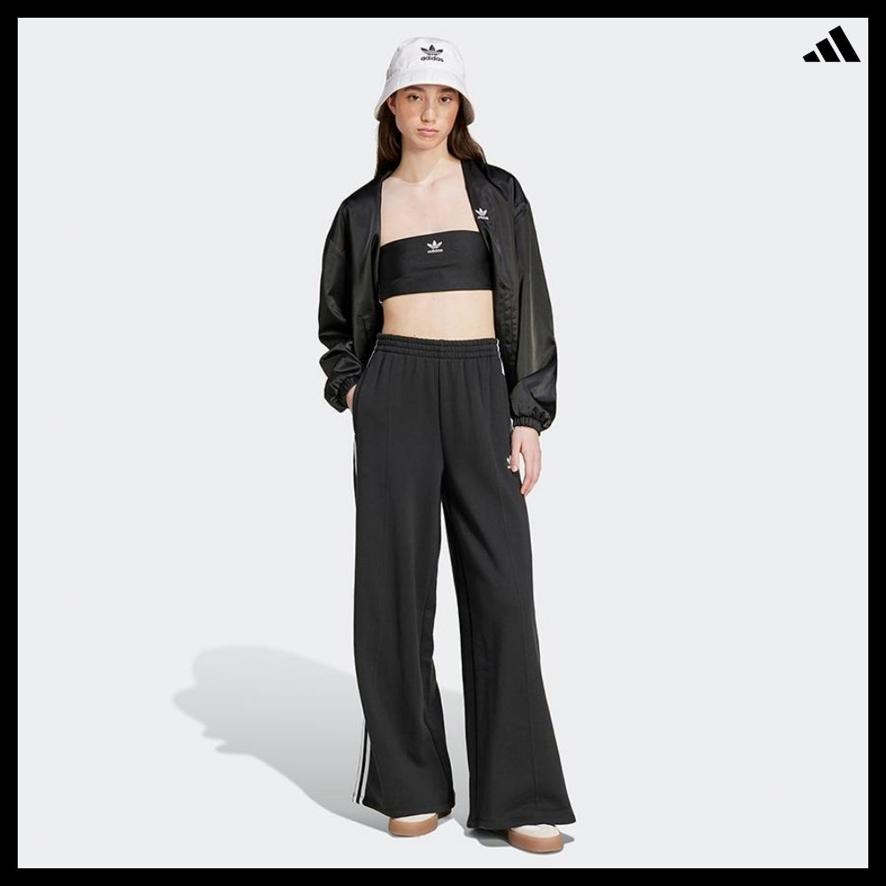 【adidas】3-Stripes Loose French Terry Wide Leg Pants