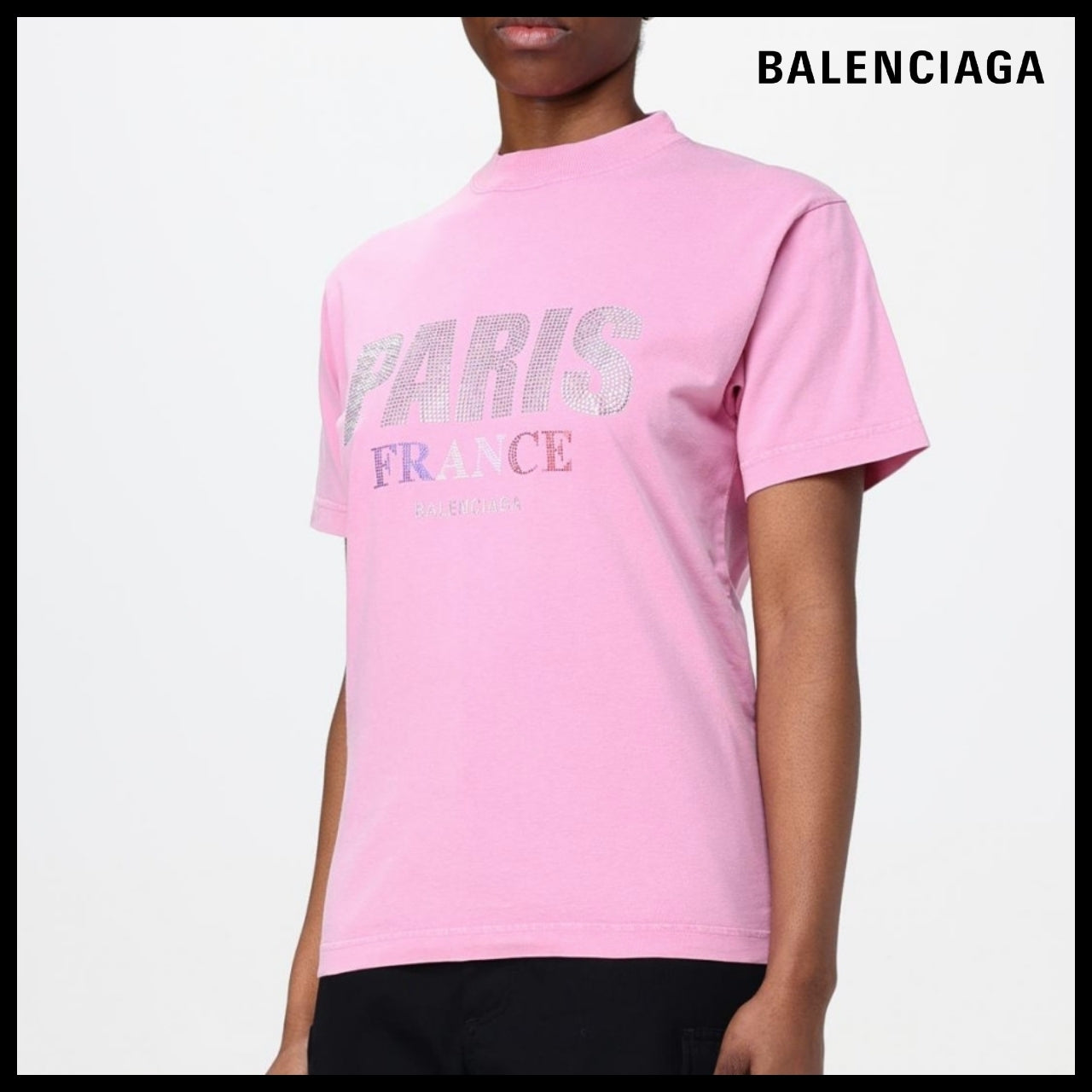 ★Balenciaga アウトレット セール★ Paris Strass T-Shirt