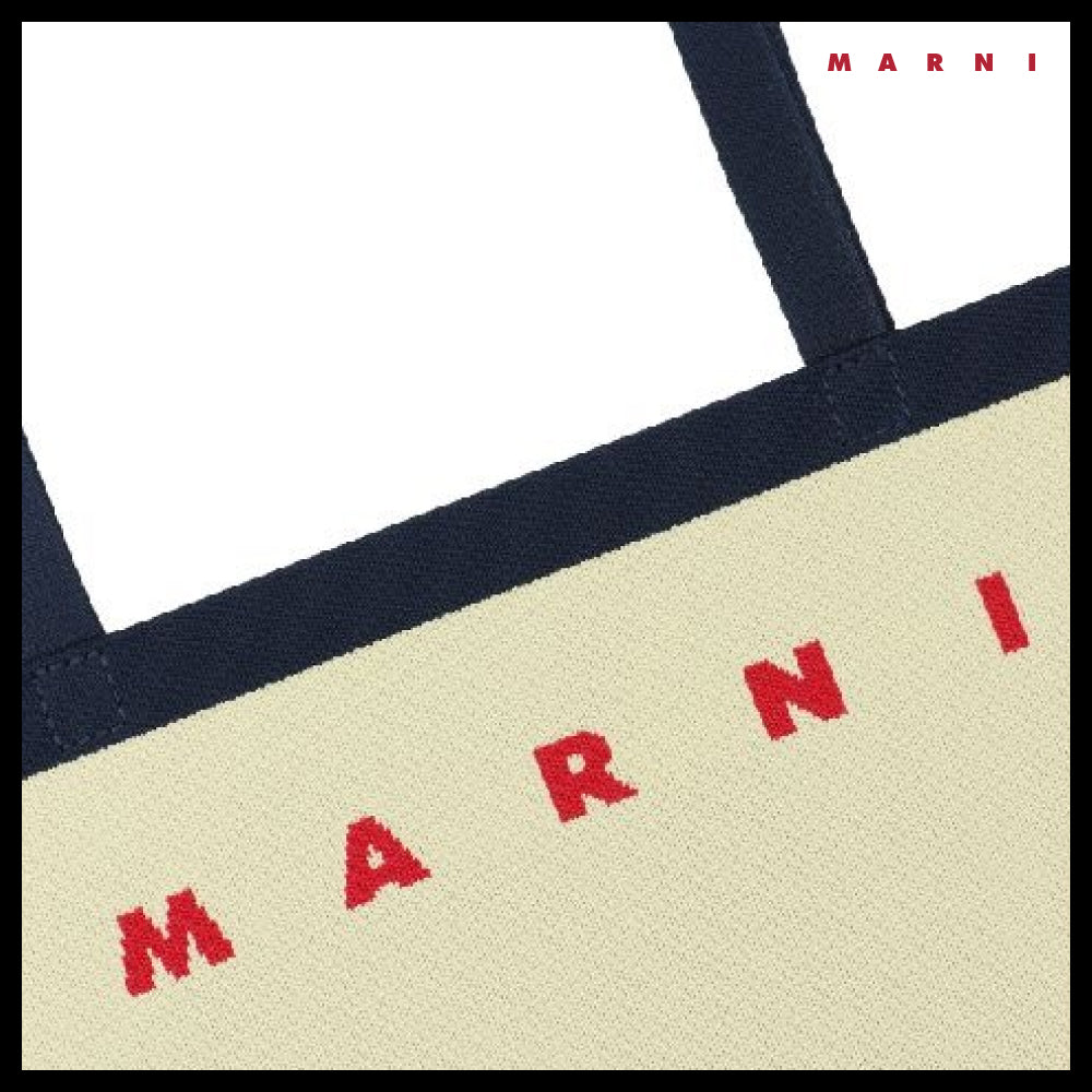 【MARNI】Logo Flat Tote Bag