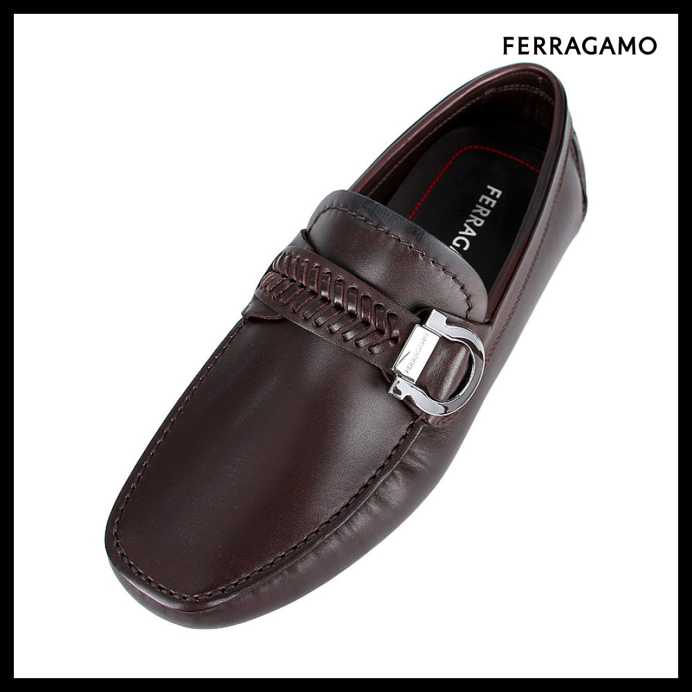 【FERRAGAMO】 Gancini Driving Loafers 0774653
