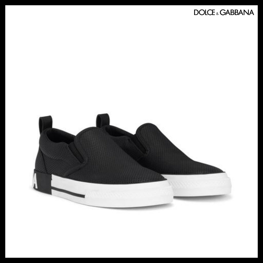 【Dolce & Gabbana】PERFORATED CALFSKIN CUSTOM 2.ZERO SLIP-ON