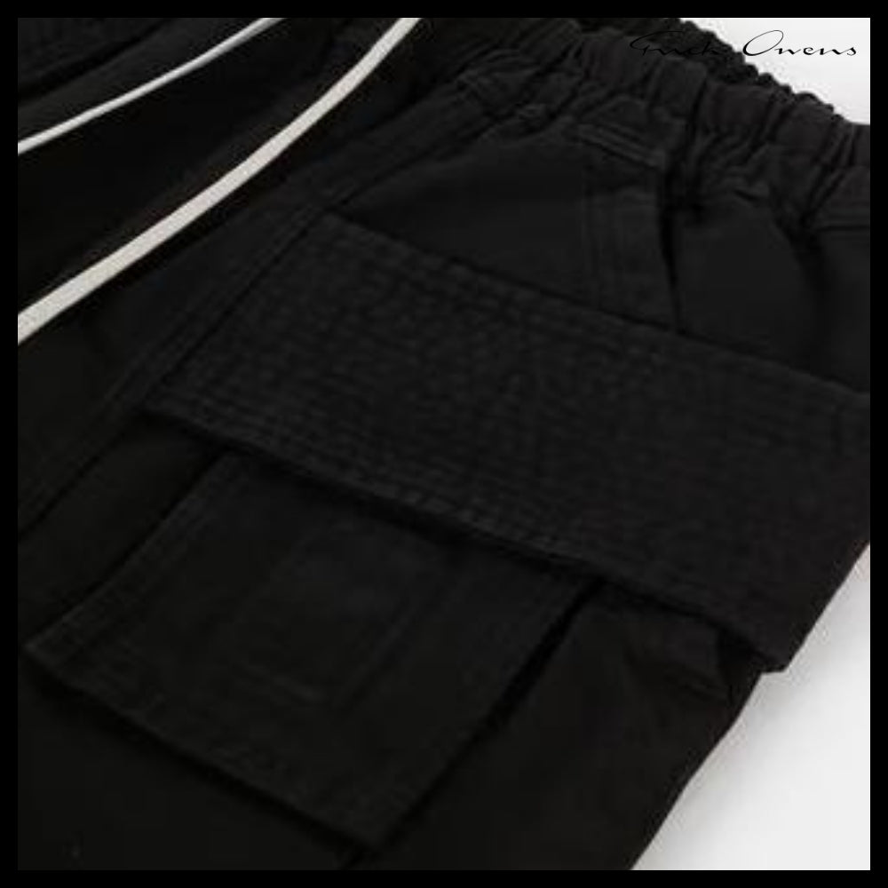 【RICK OWENS】Darkshadow Creatch Cargo Pants Black