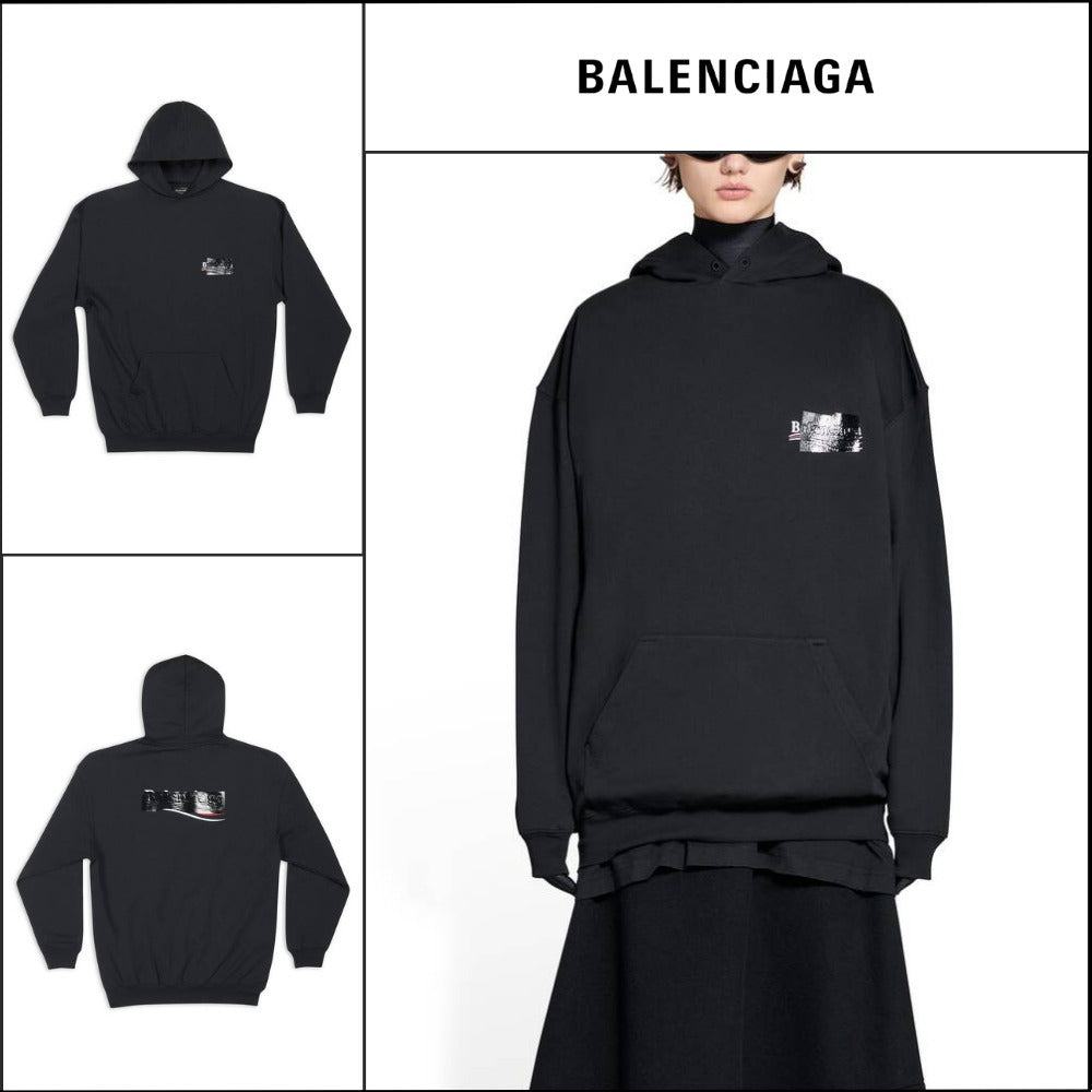 【BALENCIAGA】Gaffer Hoodie Medium Fit Black