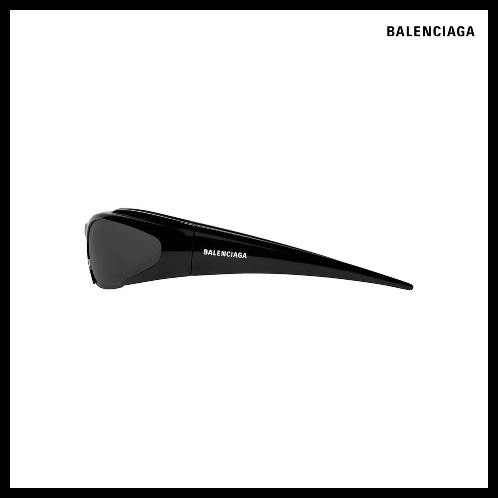 【BALENCIAGA】Reverse Xpander Rectangle Sunglasses Black