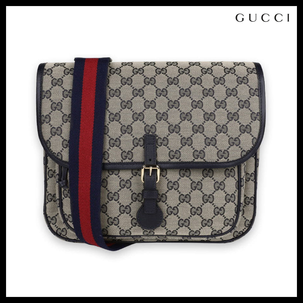 【GUCCI】 Kids Fabric Crossbody Bag Beige