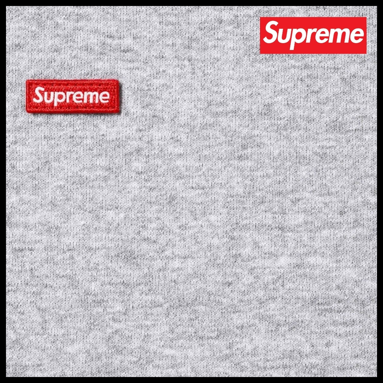 【Supreme】Small Box Drawcord Hooded Sweatshirt Heather Grey