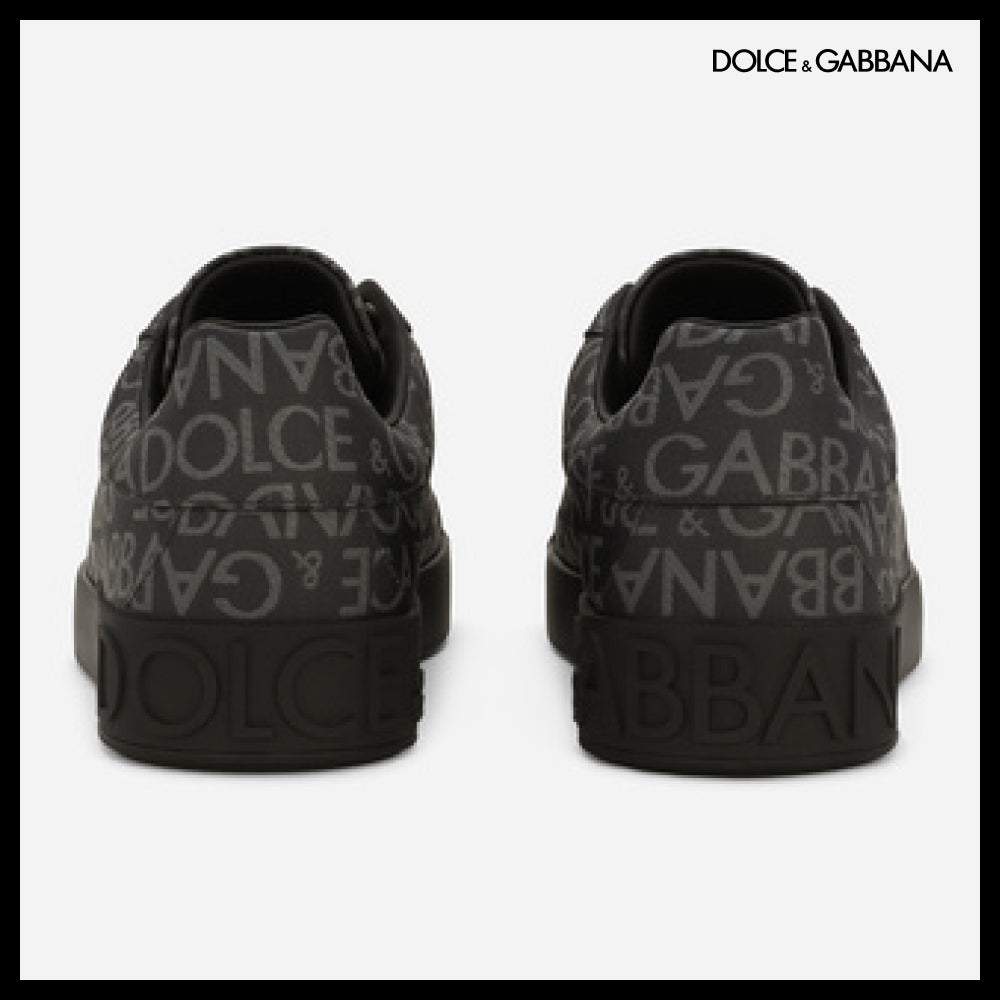 【Dolce & Gabbana】COATED JACQUARD PORTOFINO SNEAKERS
