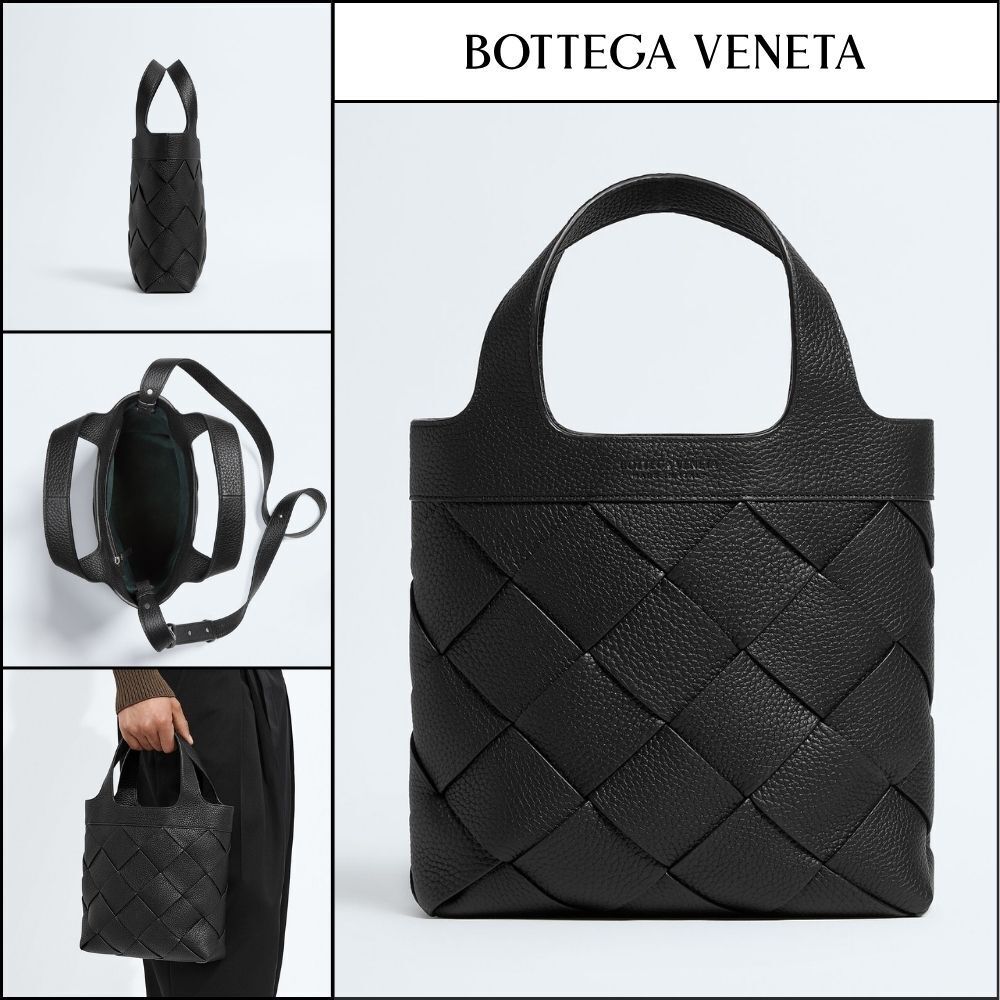 ◆BOTTEGA VENETA◆SMALL DIAGO TOTE BAG BLACK