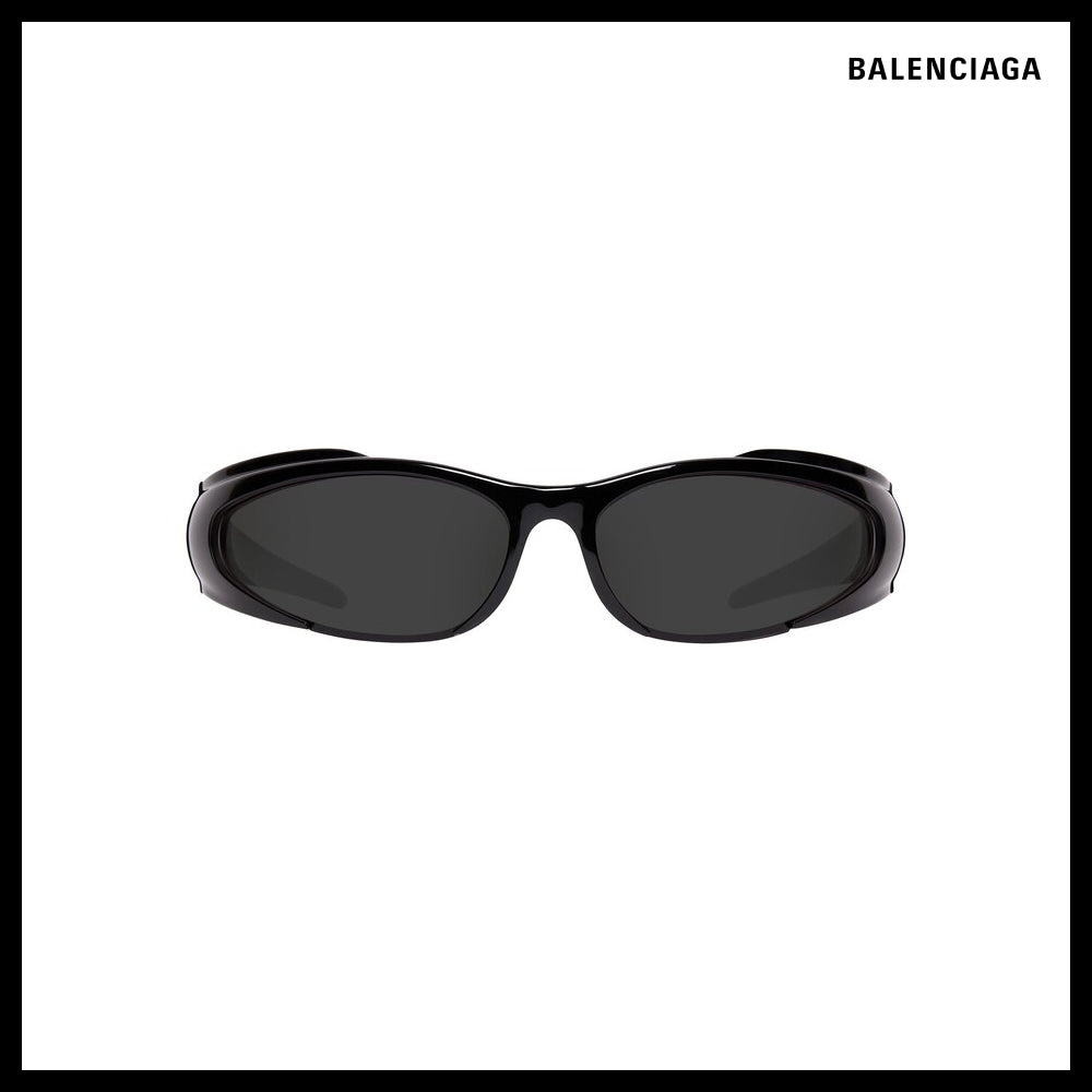 【BALENCIAGA】Reverse Xpander Rectangle Sunglasses Black