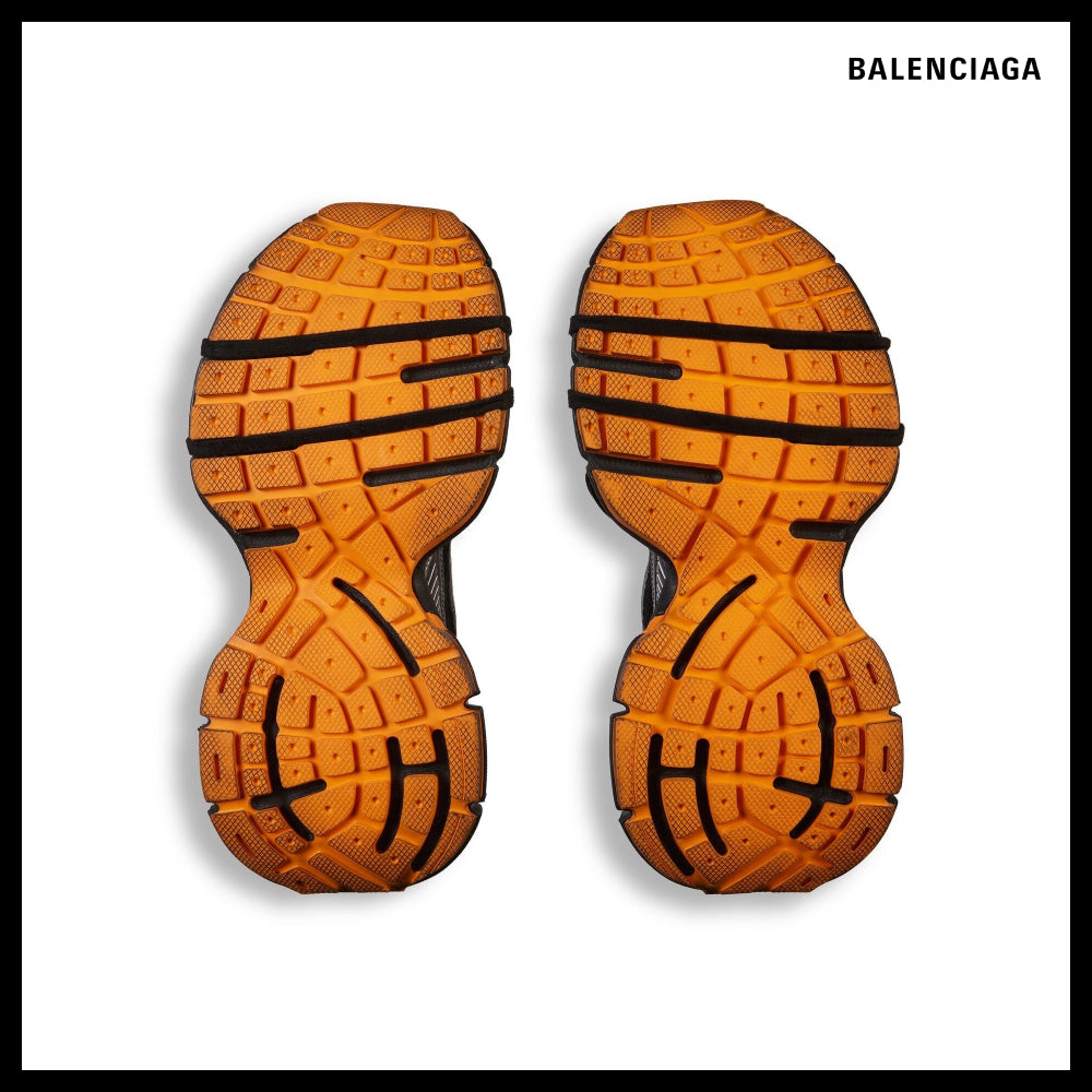 【BALENCIAGA】3XL Sneaker Black Orange Grey Mesh and Polyure