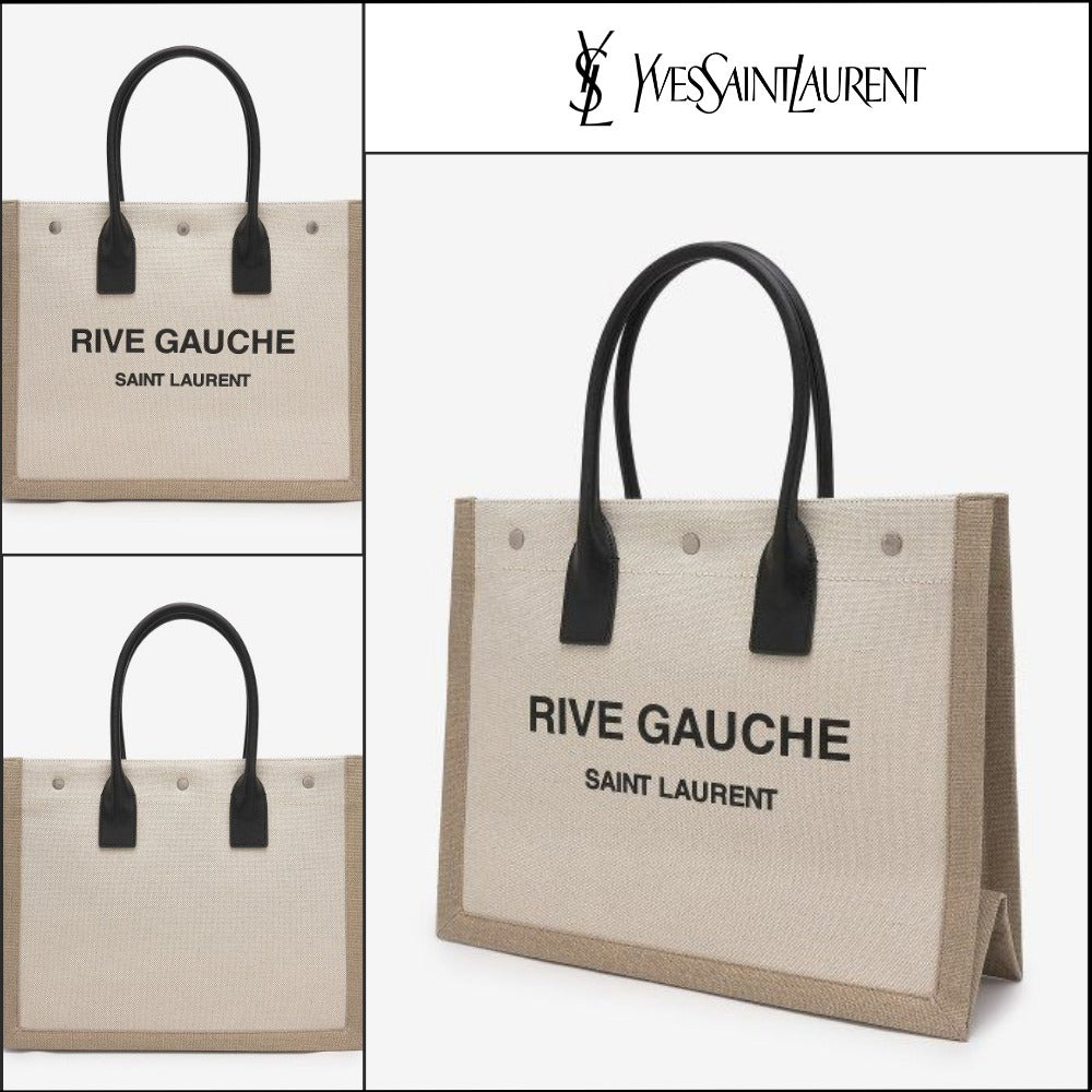【Saint Laurent】Rive Gauche Tote Bag Greige