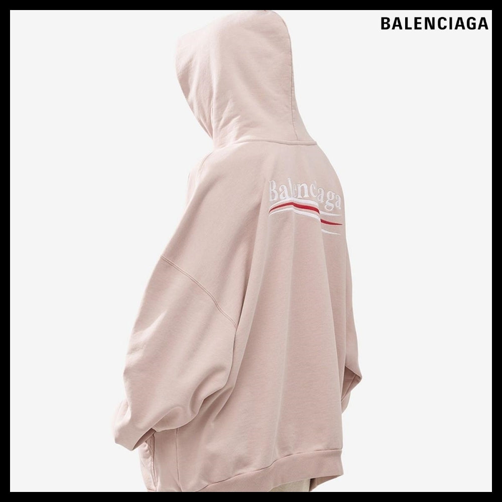 【BALENCIAGA】Political Campaign Hoodie Oversized Pink