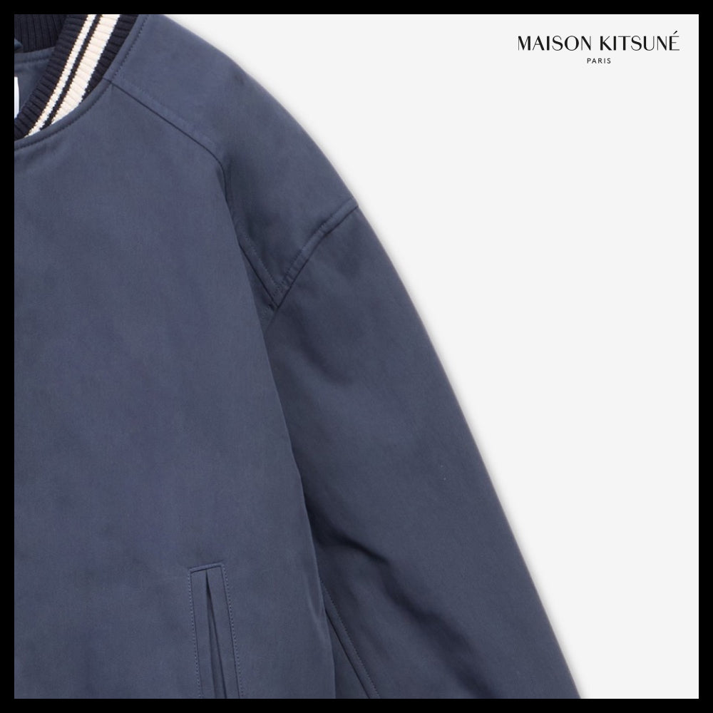 ◆MAISON KITSUNE◆ ブルゾン Blouson Navy ロゴ