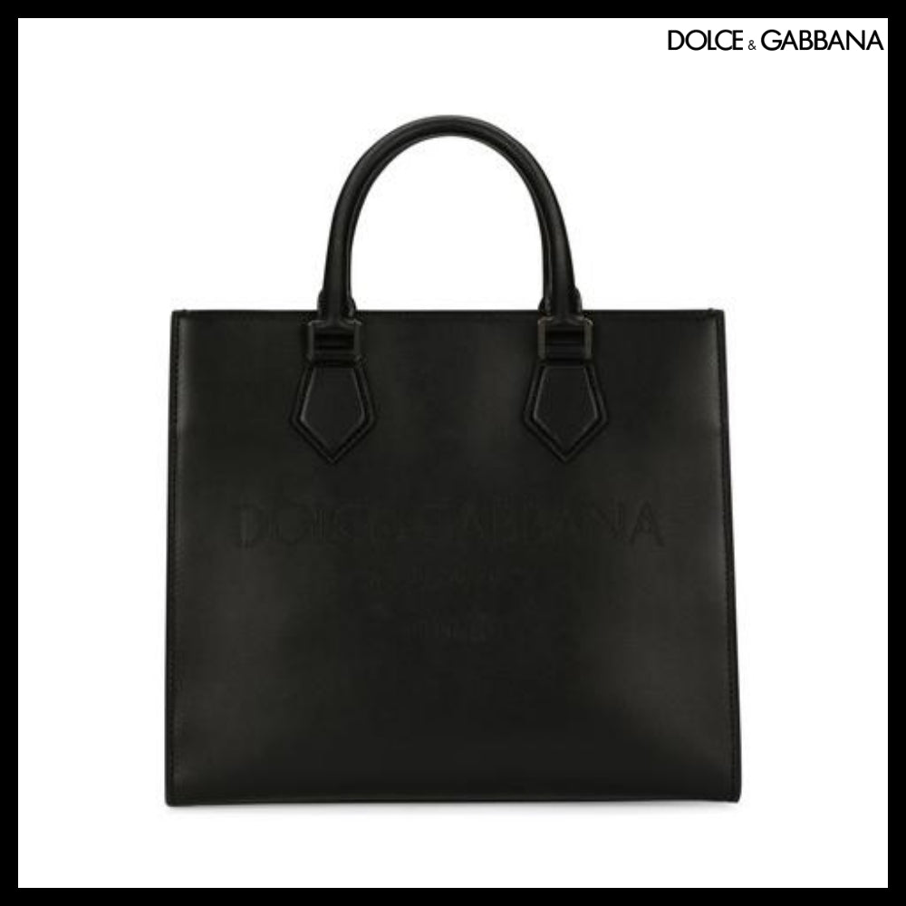 【Dolce&Gabbana】CALFSKIN EDGE SHOPPER LOGO