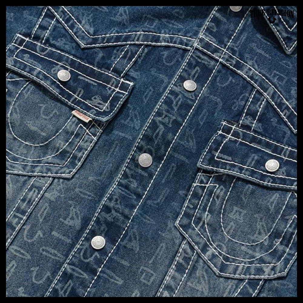 【TRUE RELIGION】Hieroglyphic Trucker Jacket 2Colors