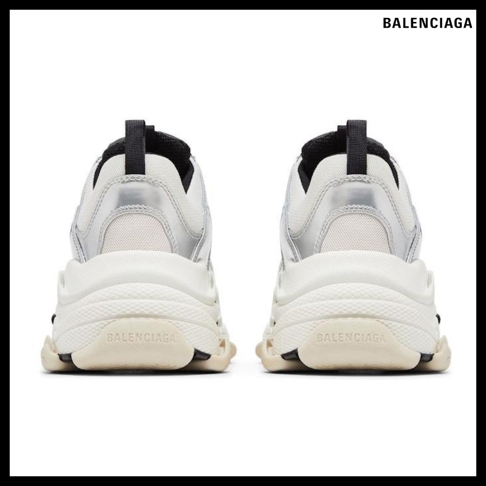 【BALENCIAGA】Triple S Sneaker Black White Silver