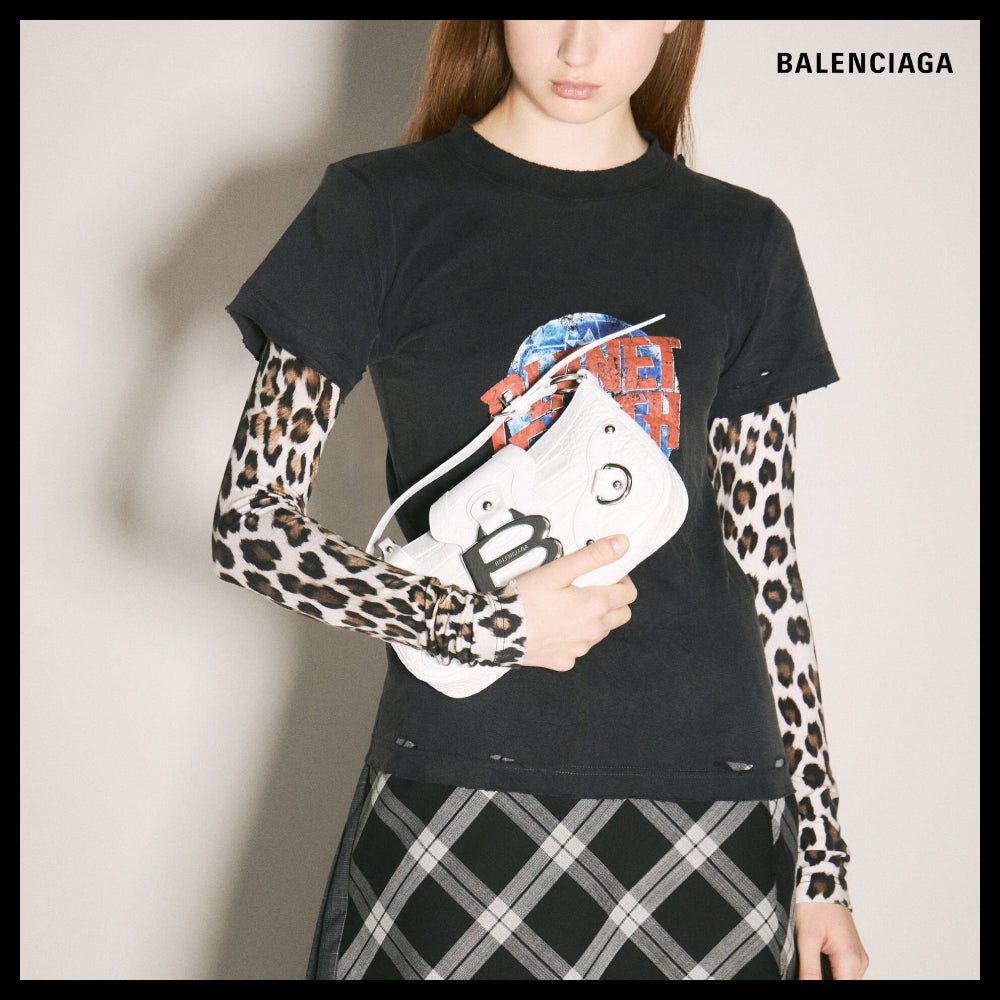 【BALENCIAGA】White Essex Small Shoulder Bag