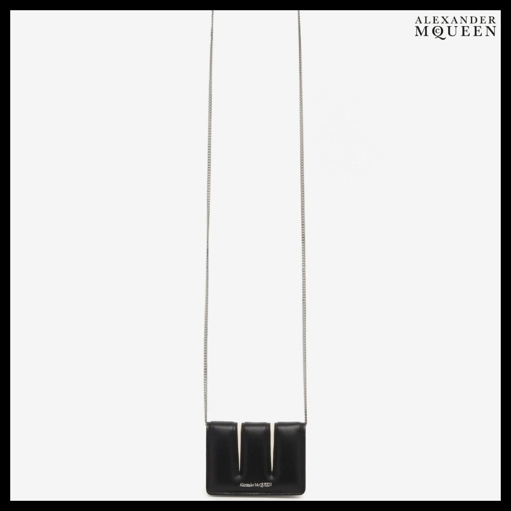【Alexander Mcqueen】Slash Card Holder Black/Ivory