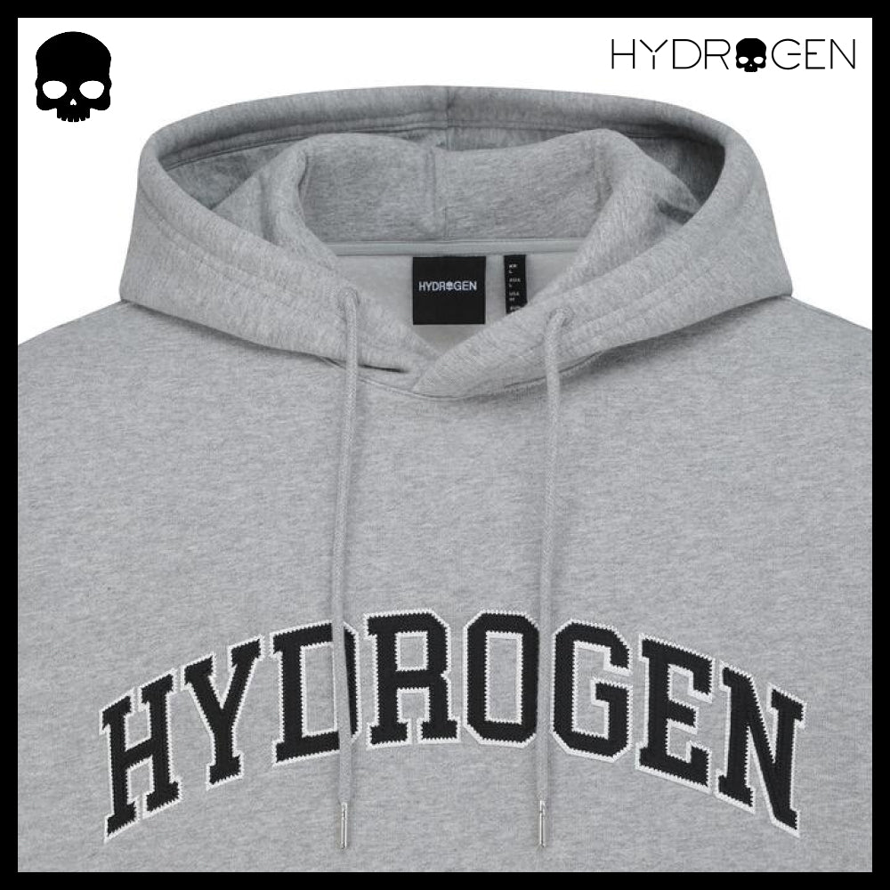 【HYDROGEN】UNI DAILY FLEECE HOODIE MELANGE GREY