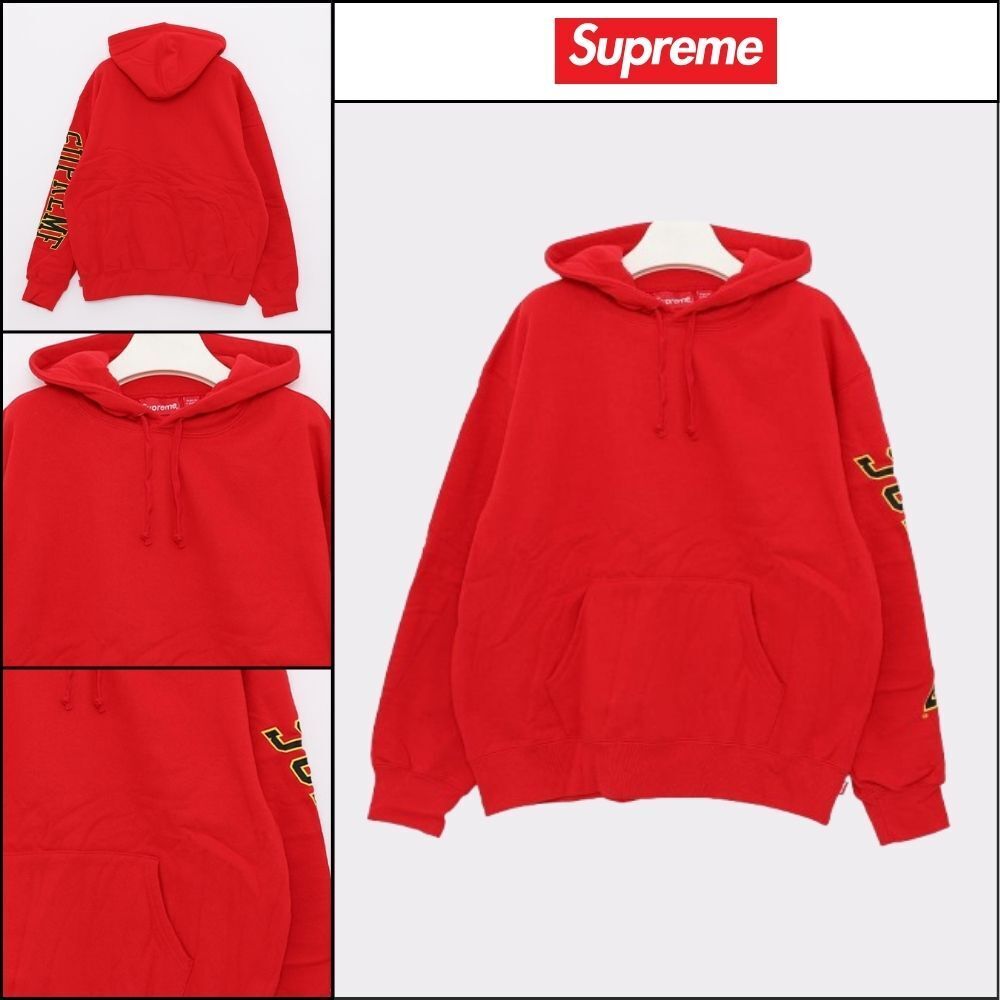 【100%正規品保証 Supreme】Sleeve Arc Side Logo Sweat Hoodie