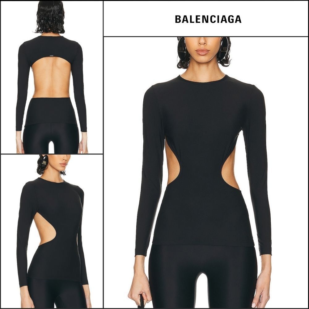 【BALENCIAGA】Cut Out Top Black