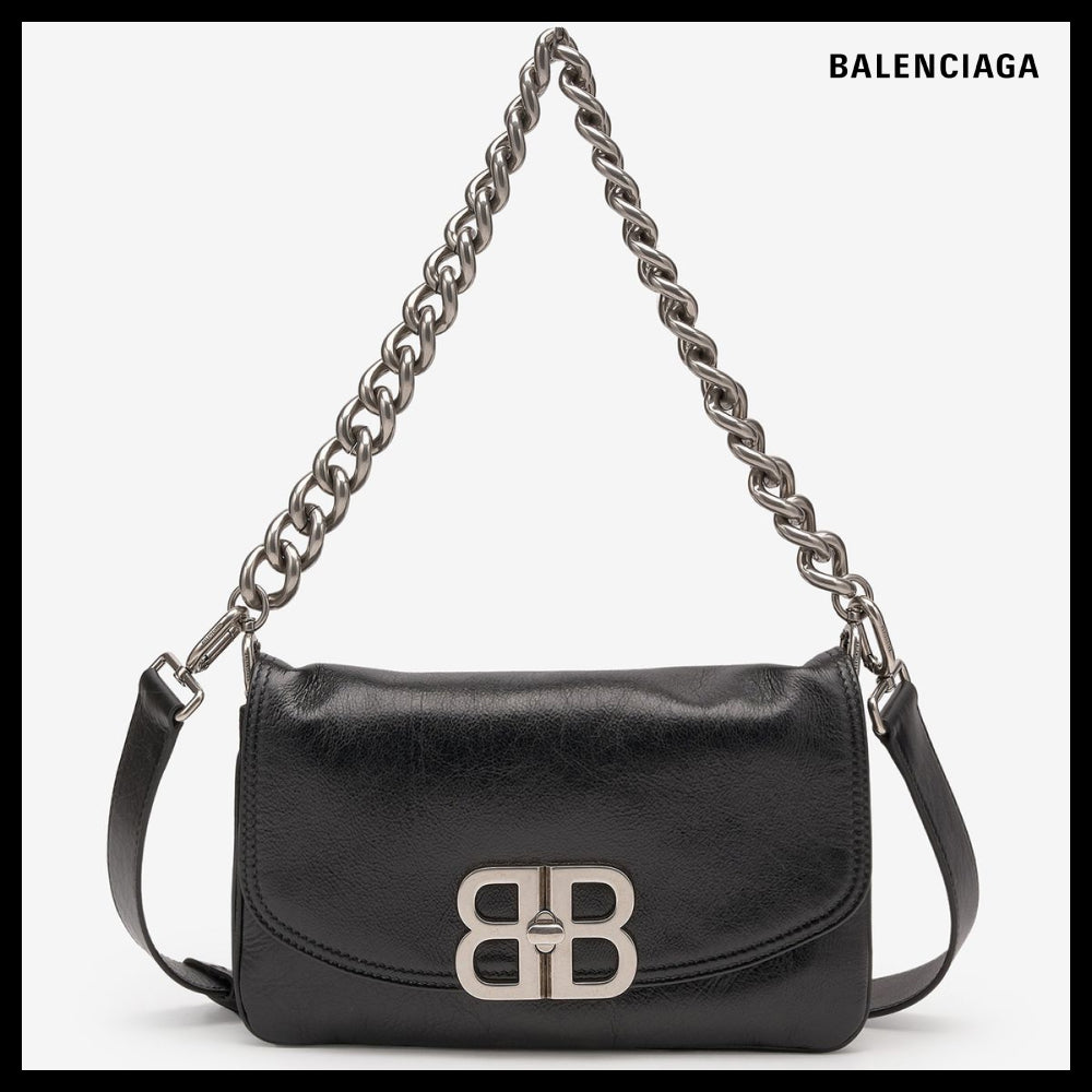 【BALENCIAGA】BB Soft Small Flap Shoulder Bag Black