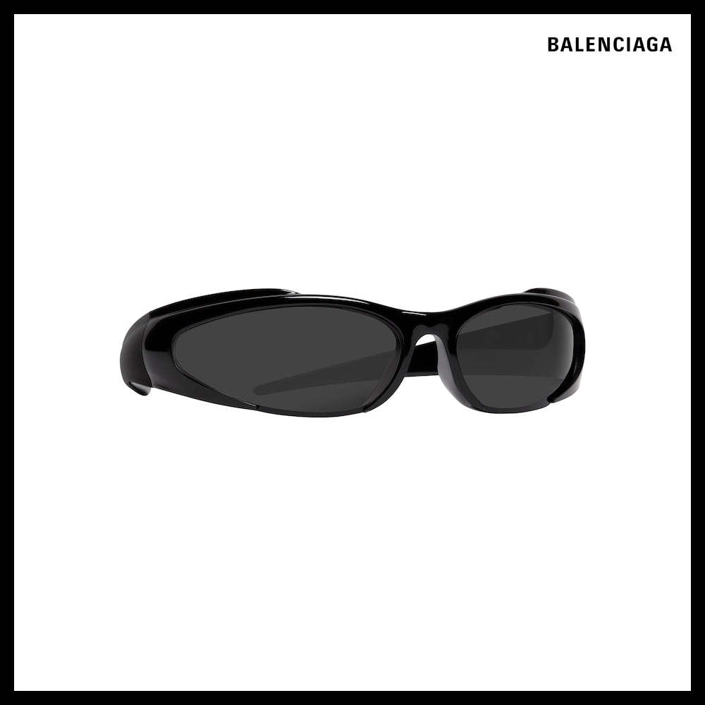 【BALENCIAGA】Reverse Xpander Rectangle Sunglasses Black