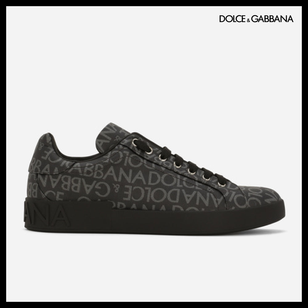 【Dolce & Gabbana】COATED JACQUARD PORTOFINO SNEAKERS