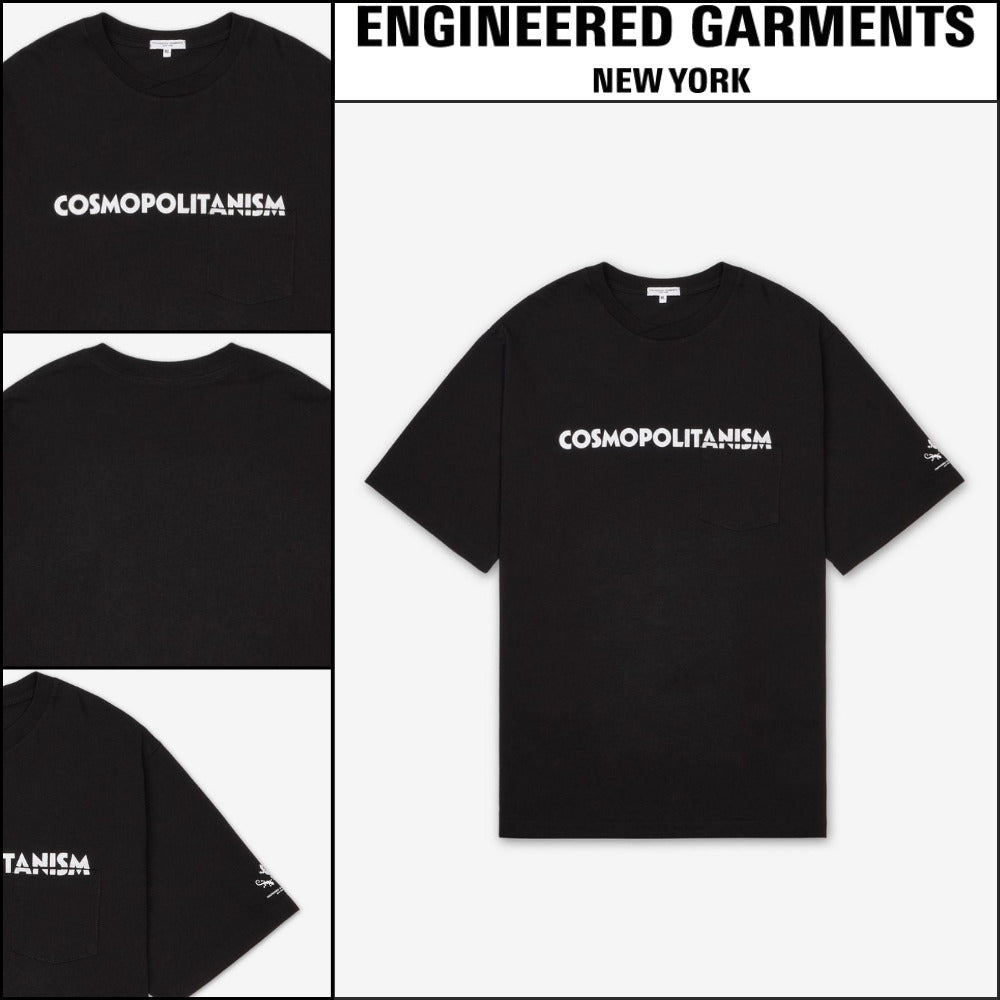 ◆Engineered Garments◆ プリント クロス クルーネック Tシャツ
