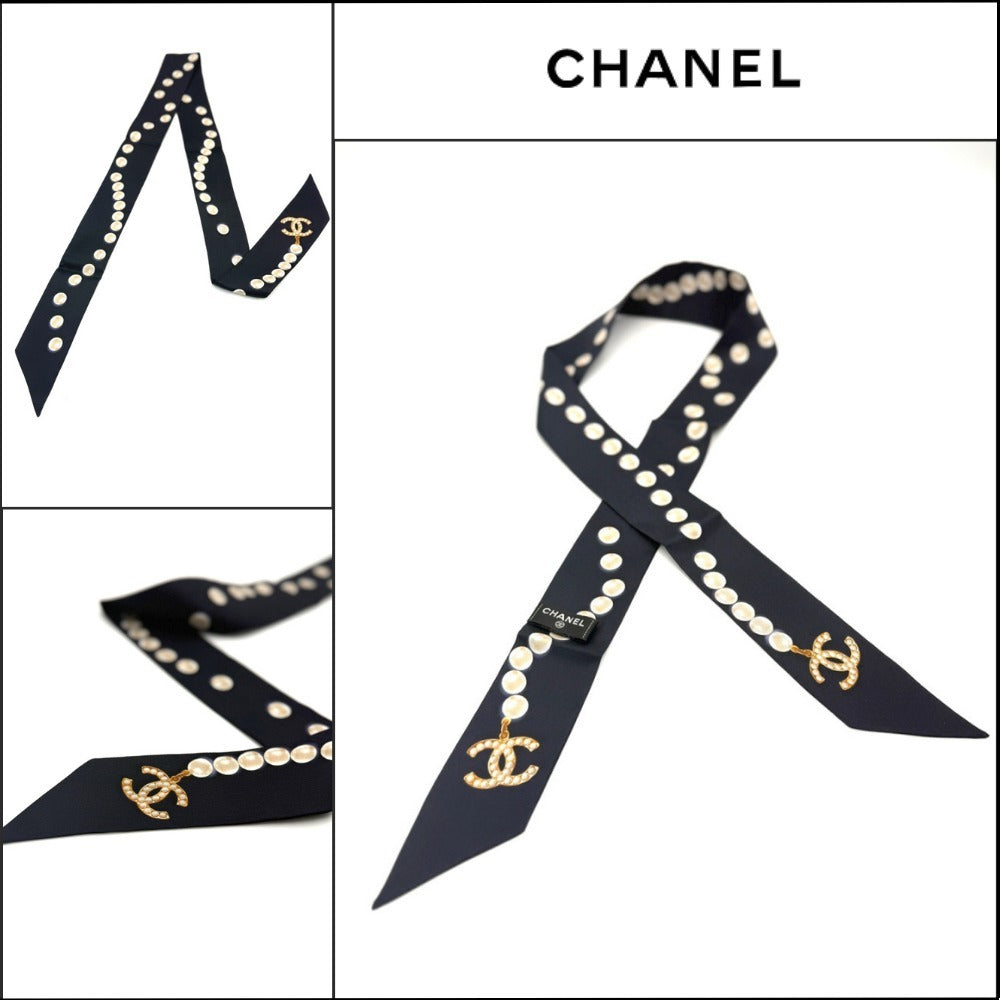 【CHANEL】Slim Pearl Twilly Navy