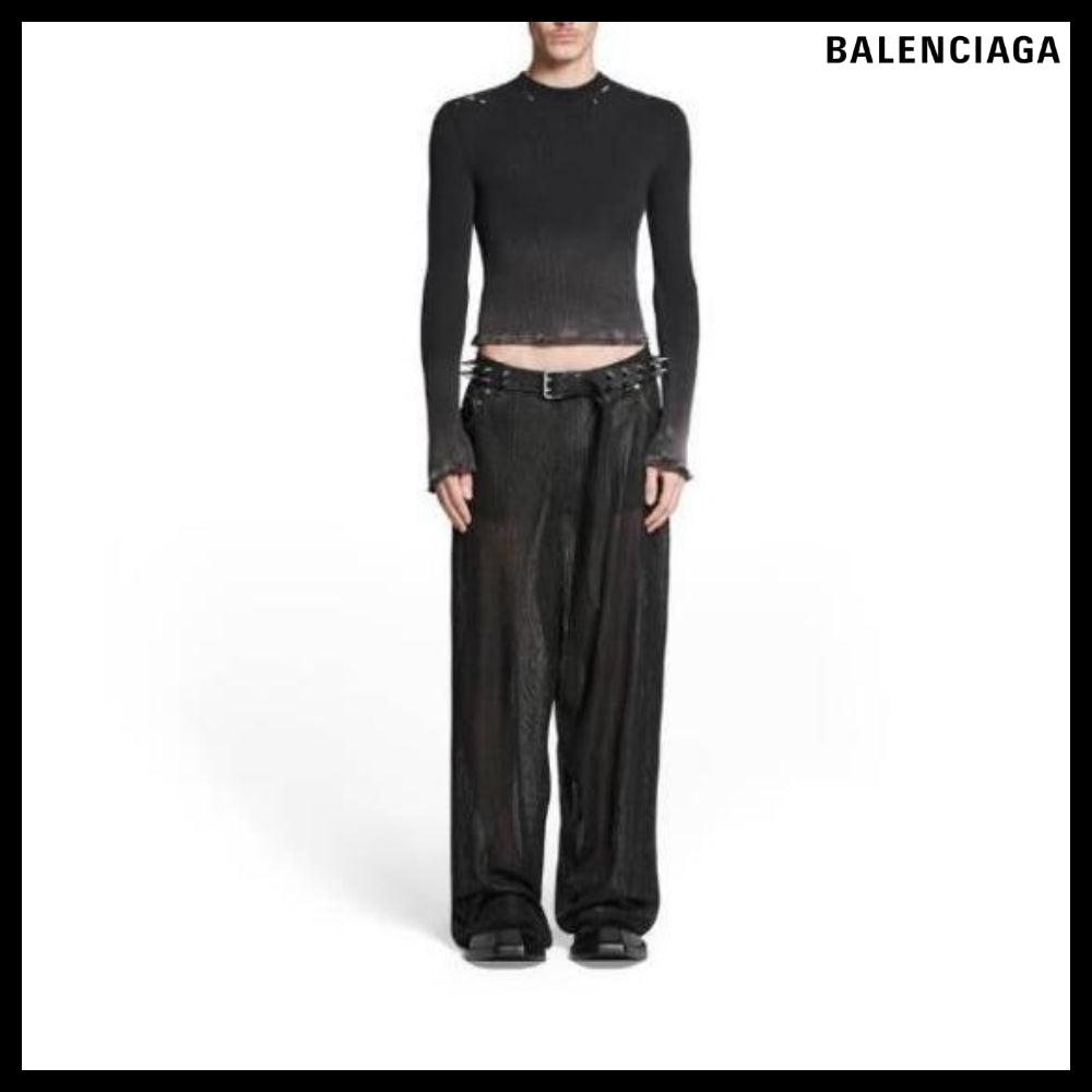【BALENCIAGA】Women's Long Sleeve Top Black Fade