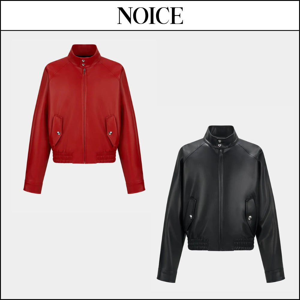 【NOICE】HARRIN ENGLISH FAUX LEATHER BLOUSON 2Colors