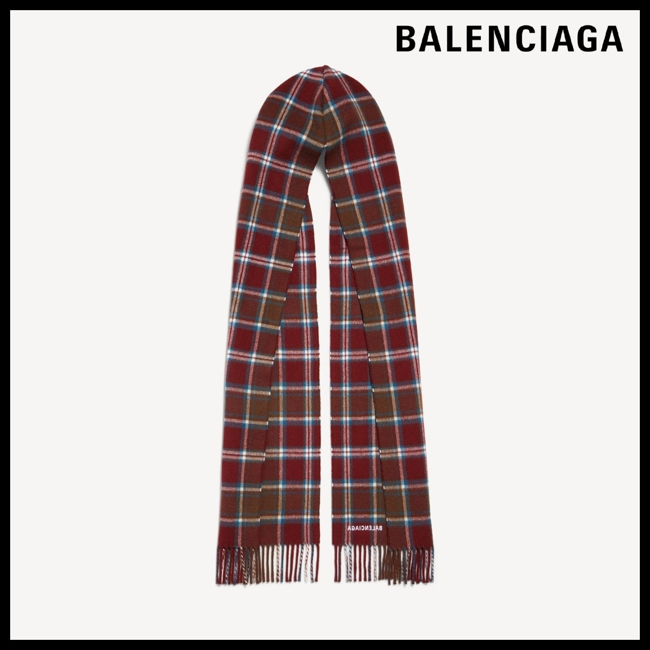 【BALENCIAGA】Hooded Scarf Burgundy