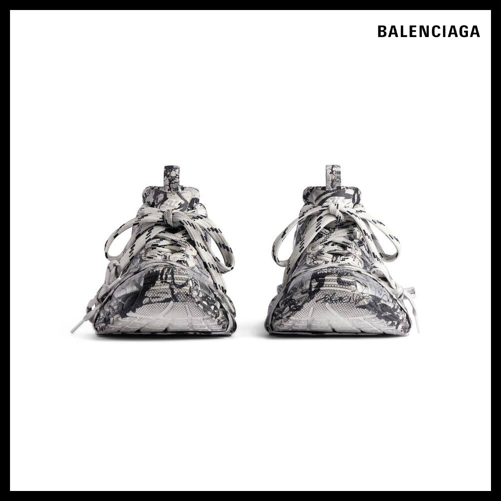 【BALENCIAGA】Women’s 3XL Extreme Graffiti Sneaker White/Bl