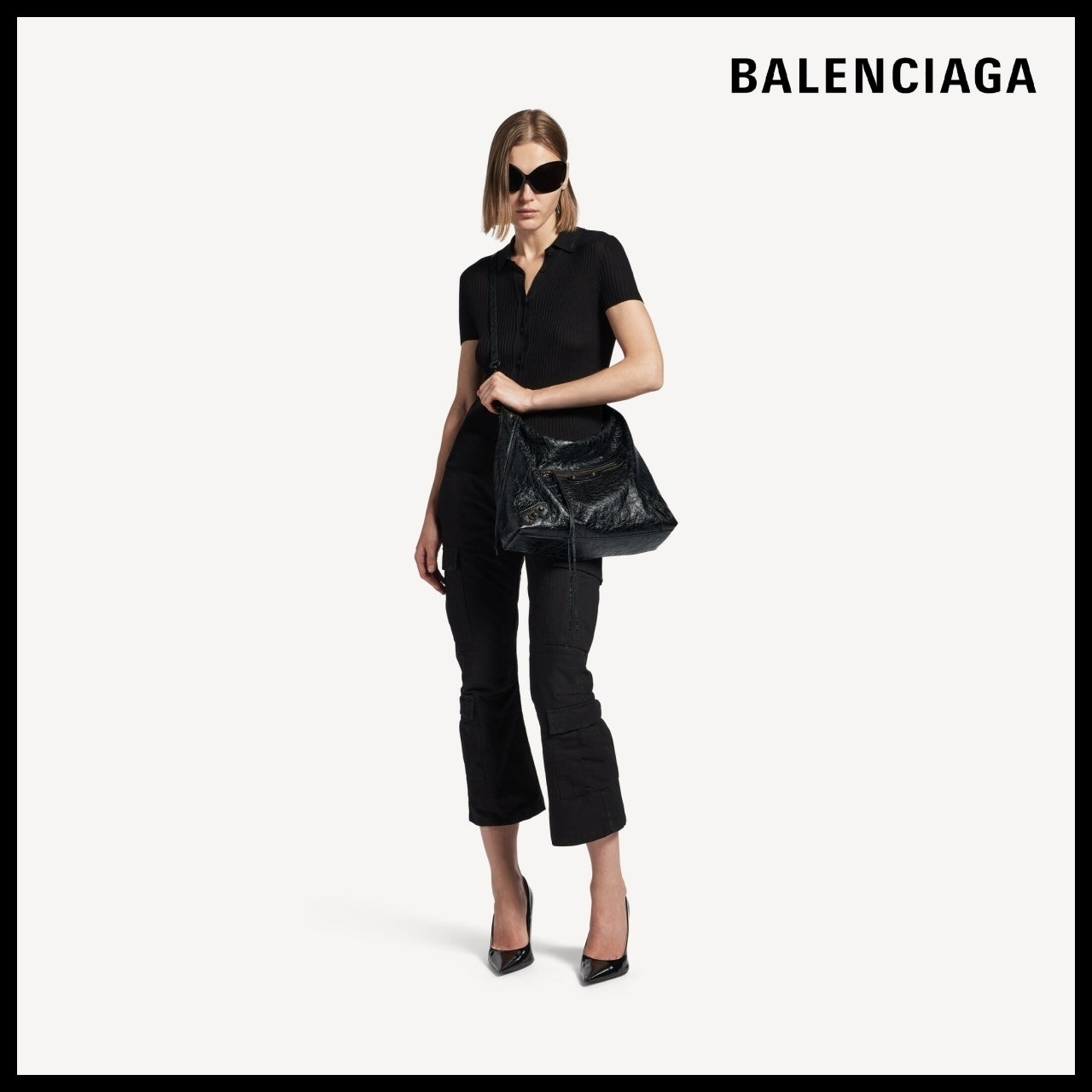 【BALENCIAGA】Le City Hobo Bag Medium Black
