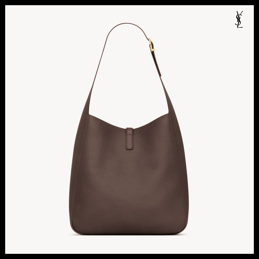 【Saint Laurent】Grained Leather Soft LE 5 A 7 Large Bag