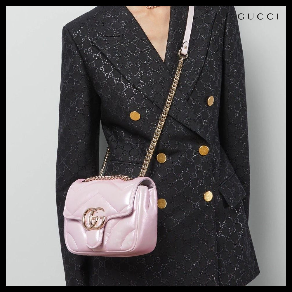 【GUCCI】GGマーモント2 シェブロンキルティング ナッパ