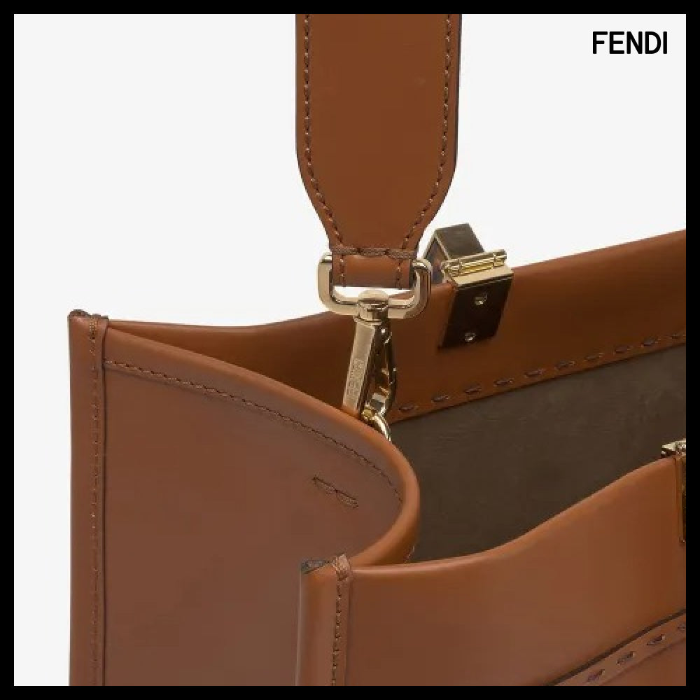 【FENDI】Medium Fendi Sunshine Tote Bag Brown