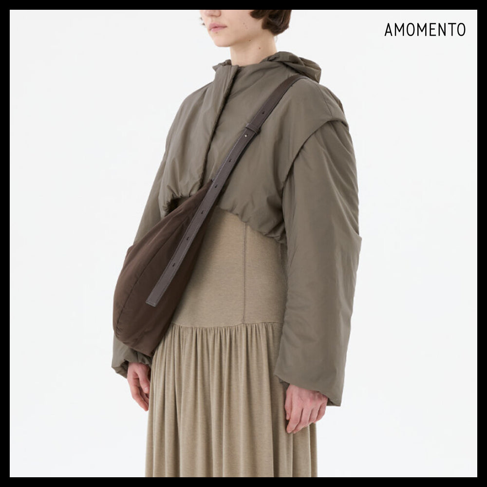 【AMOMENTO】Sheer Nylon Padded Crop Jumper 2 Colors