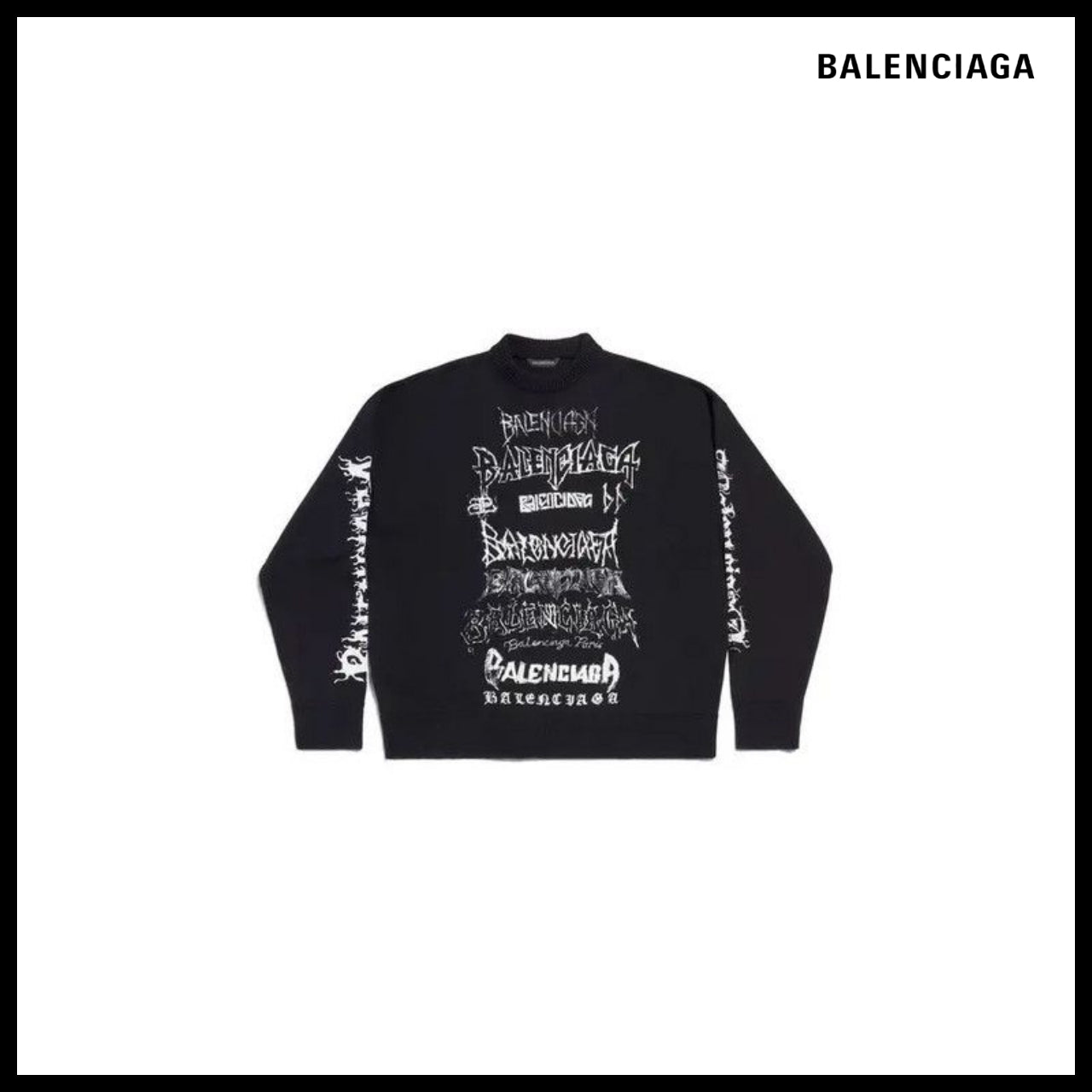 【BALENCIAGA】DIY Metal Sweater Black