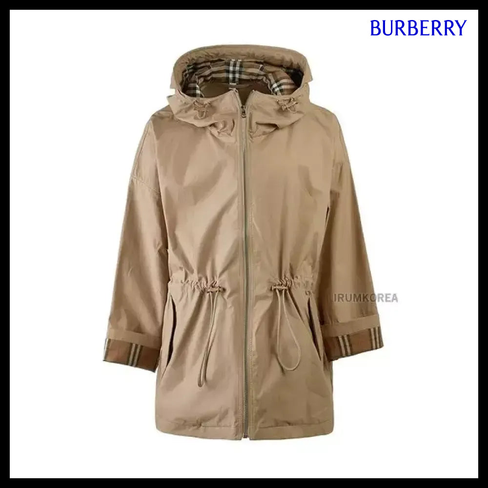 【Burberry】Women’s Birley Drawstring Hooded Jacket