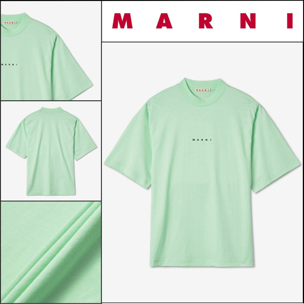 【MARNI】LOGO SHORT SLEEVE T SHIRT SPRING GREEN