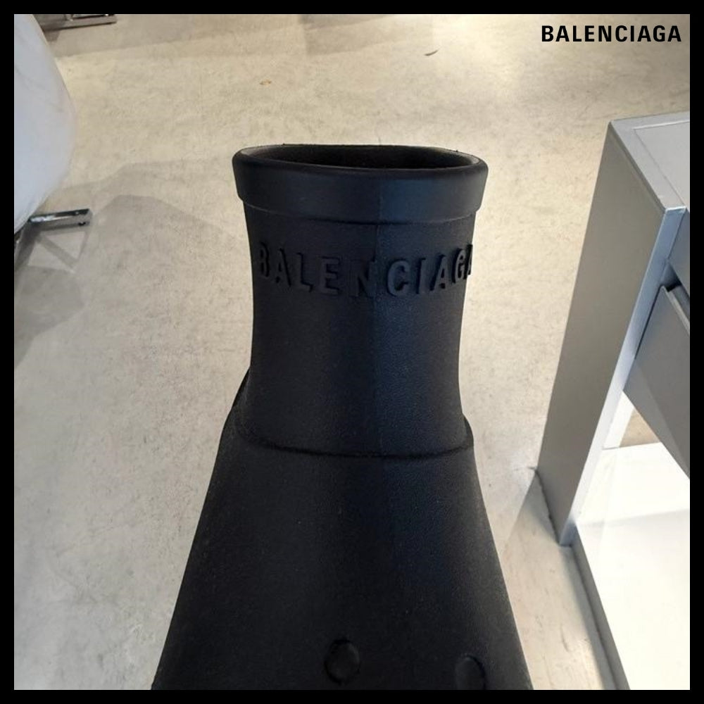 【BALENCIAGA】Rubber Men’s Ankle Boots Black
