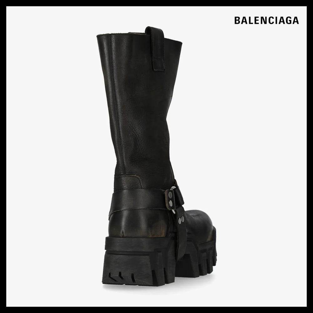 【BALENCIAGA】Bulldozer Harness Boots - Black