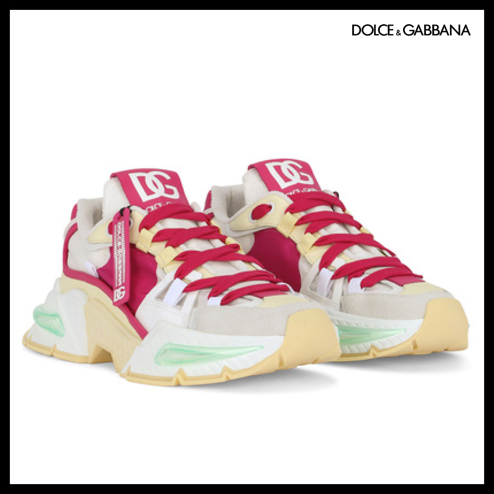 【Dolce & Gabbana】MIXED-MATERIAL AIRMASTER SNEAKERS PINK