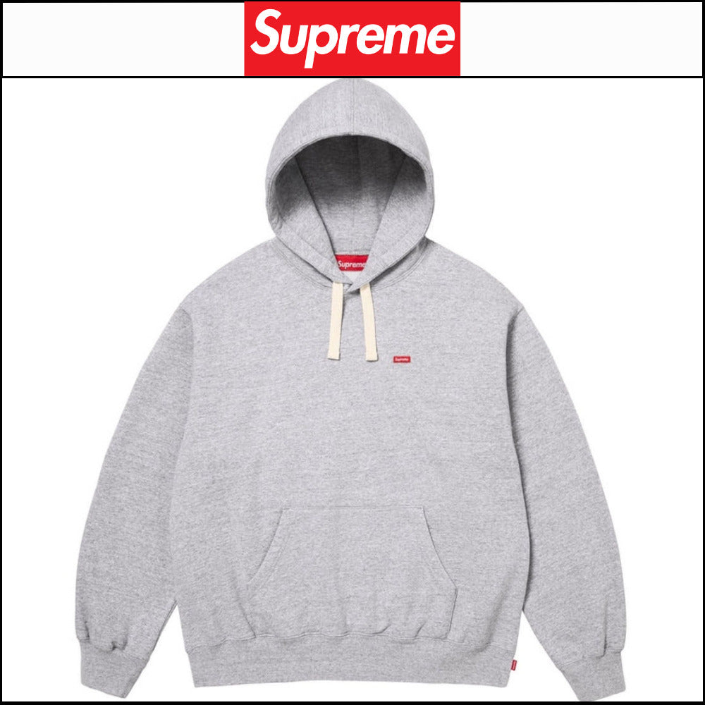【Supreme】Small Box Drawcord Hooded Sweatshirt Heather Grey