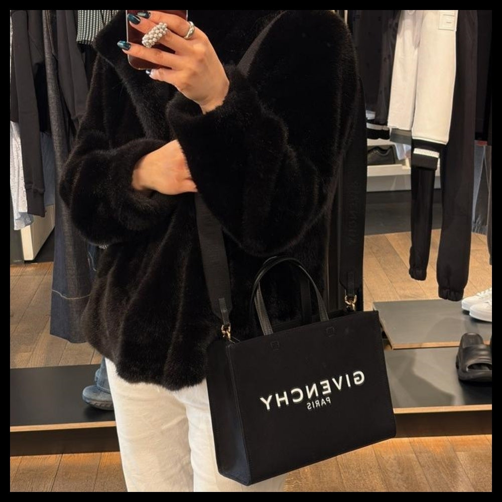 【GIVENCHY】Canvas Small Tote Bag Black